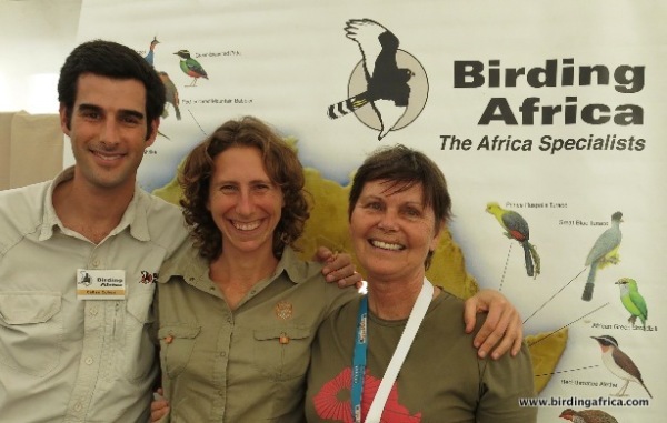 Callan, Deirdre and Marje at the British birdfair